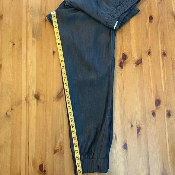 Laura Siegel Tencel Joggers Pull On Elastic Pants Twisted Front Asymmetrical - Picture 6 of 8